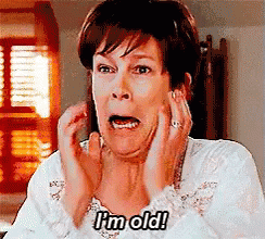 Surprised Woman Saying I'm Old