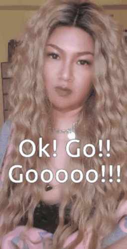 Surprised Woman Saying Ok Go Gooooo
