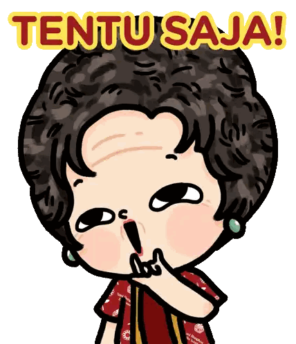 Surprised Woman Saying Tentu Saja