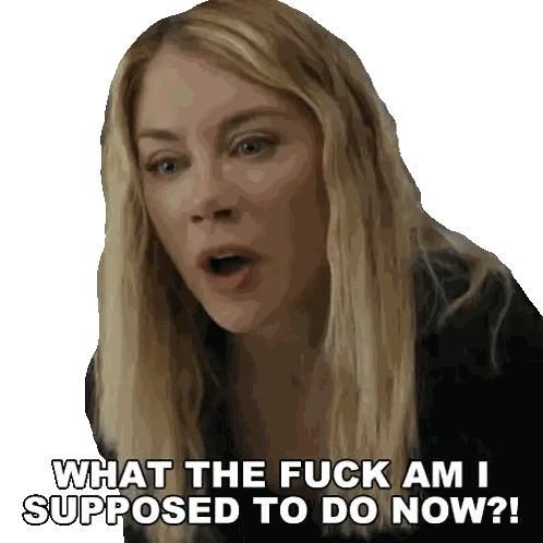 Surprised Woman Saying What Am I Supposed To Do Now
