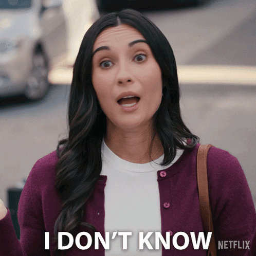 Surprised Woman Says I Don't Know