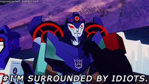 Surrounded By Idiots Facepalm Transformers GIF