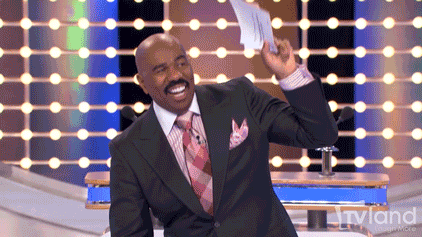 Survey Says Steve Harvey Laughing Hard GIF