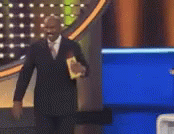 Survey Says Steve Harvey Walks Towards Contestants Smiling GIF
