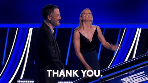 Survey Says Woman Says Thank You GIF