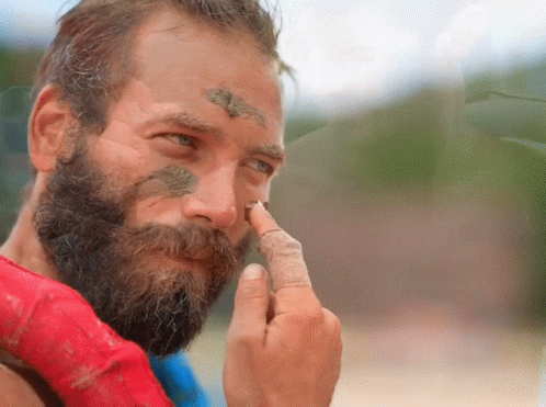 Survivor Goran Spaleta Charcoal Face GIF
