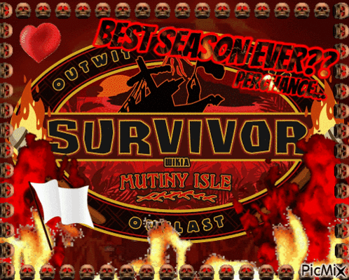 Survivor Logo With Skulls and Flames