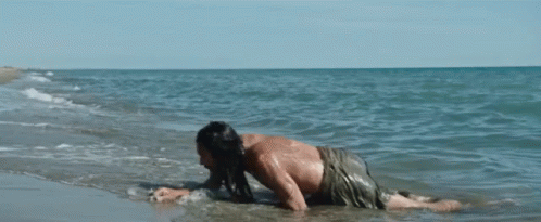 Survivor Man Seashore Crawling GIF