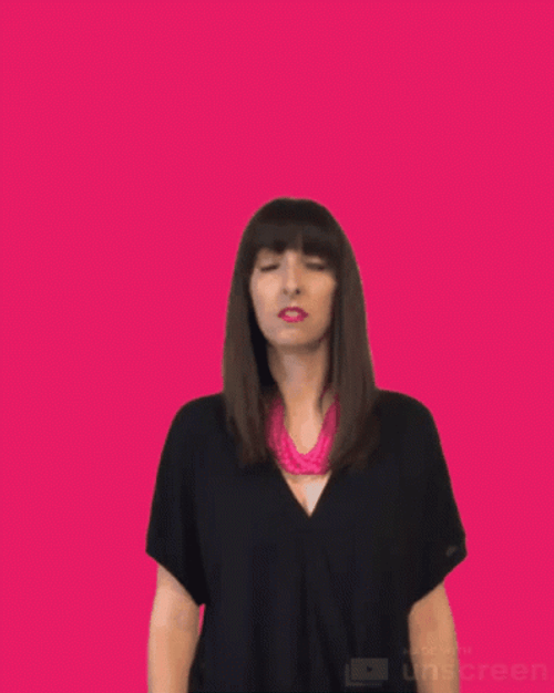 Suspicious Female Raising Hand GIF