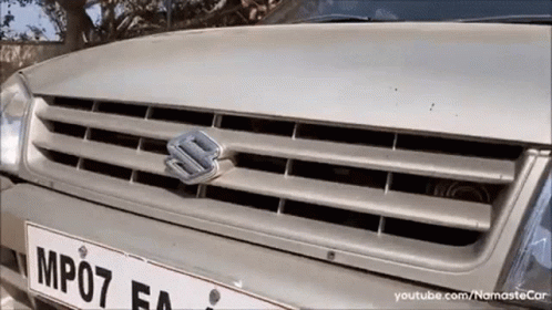 Suzuki Car License Plate MP07 FA GIF