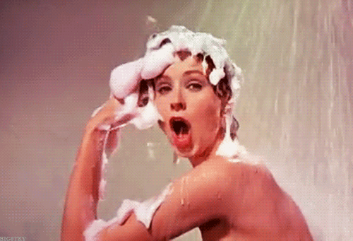 Suzy Parker Enjoying Shower Time GIF