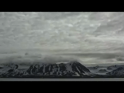 Svalbard Arctic Mountain Clouds GIF