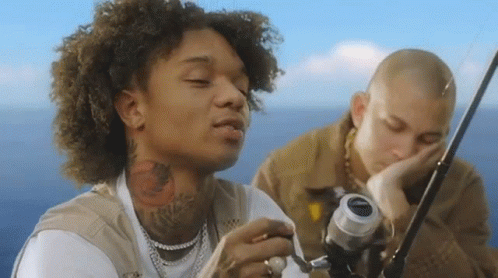 Swae Lee Enjoys Fishing GIF