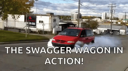 Swagger Wagon Red Van in Action