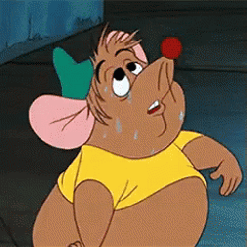 Sweating Gus Mouse In Cinderella GIF