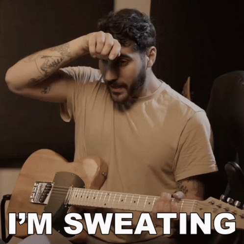 Sweating Meme Guitar Guy GIF