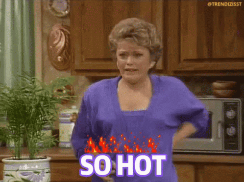 Sweating Meme So Hot Lady GIF