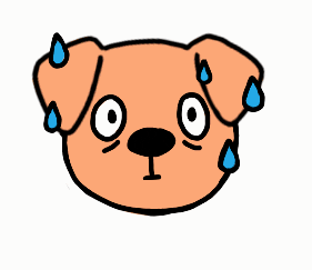 Sweaty Animated Dog Head GIF