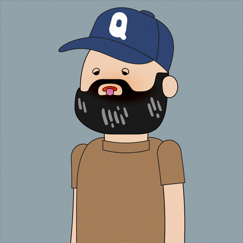 Sweaty Animated Man With Beard GIF