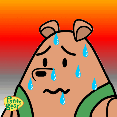 Sweaty Bear in Pants With Bear Text