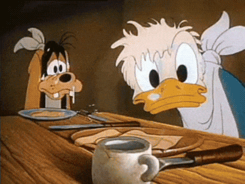 Sweaty Donald Duck And Goofy GIF