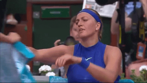 Sweaty Female Tennis Player GIF