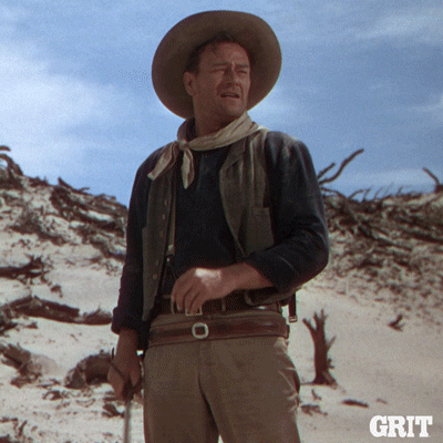 Sweaty Three Godfathers John Wayne GIF