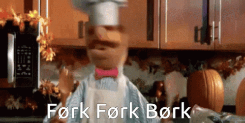 Sweden Chef Fork Bork GIF
