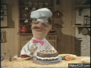 Swedish Chef Baking Cake GIF