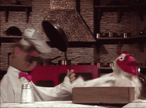 Swedish Chef Chicken Chase GIF