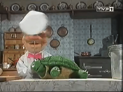Swedish Chef Cooking Turtle GIF