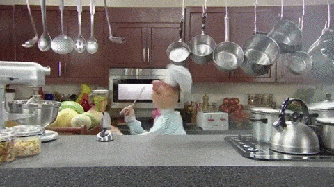 Swedish Chef Kitchen Percussion GIF