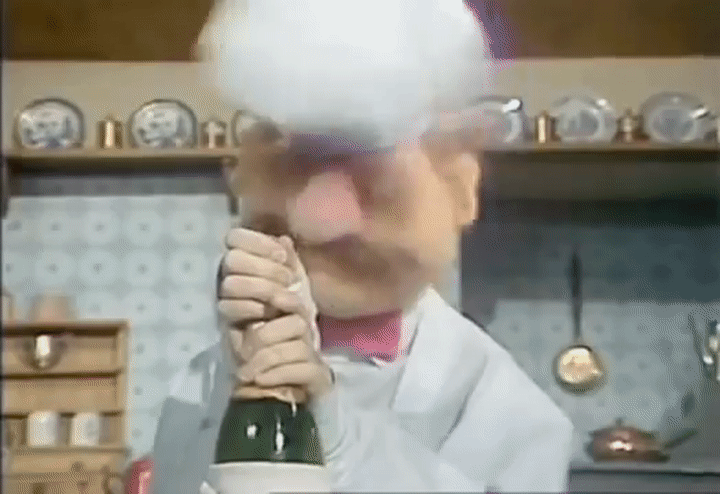Swedish Chef Opening Wine GIF
