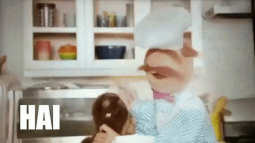 Swedish Chef Patting Beaker Muppets GIF