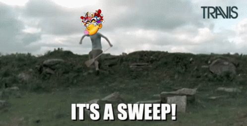 Running Saying It's A Sweep GIF