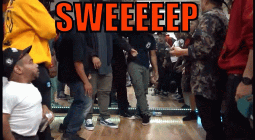 Small Man Saying Sweep GIF