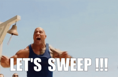 Dwayne Johnson Shouts Let's Sweep GIF