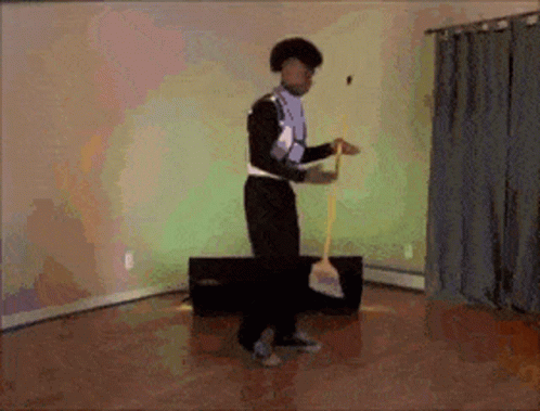 A Magical Sweep Of A Man GIF
