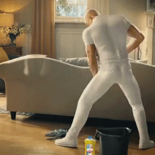 Mr Clean Sweep The Floor GIF