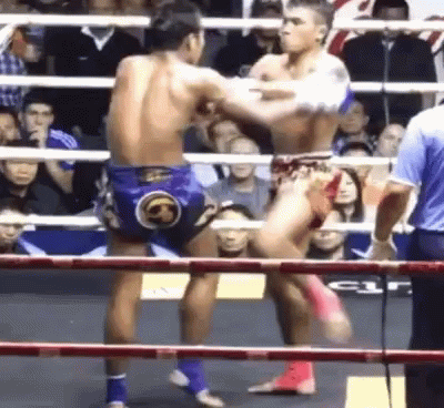 Sweep The Leg Muay Thai Fighters GIF