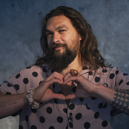 Sweet And Cute Heart Hands From Jason Momoa GIF