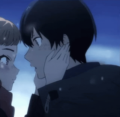 Sweet Anime Couple Laughing Pfp GIF