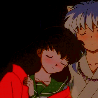 Sweet Blushing Kagome GIF