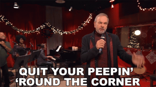 Sweet Caroline Quit Your Peeping GIF