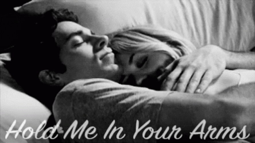 Sweet Couple In Bed Hold Me In Your Arms GIF