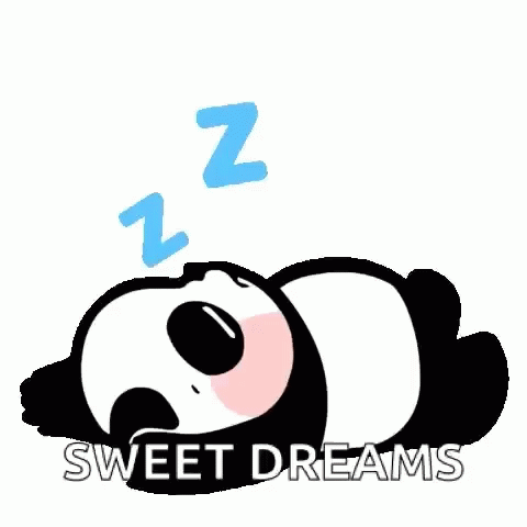 Sweet Dreams Panda Sleep GIF