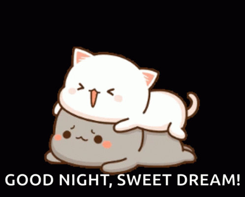 Sweet Dreams Peach And Goma Cat GIF