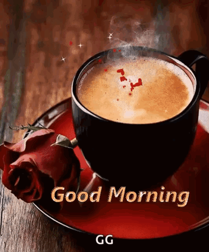 Sweet Good Morning Brown Hot Coffee GIF