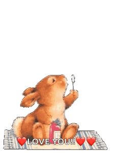 Sweet Good Morning Bubbles Bunny GIF