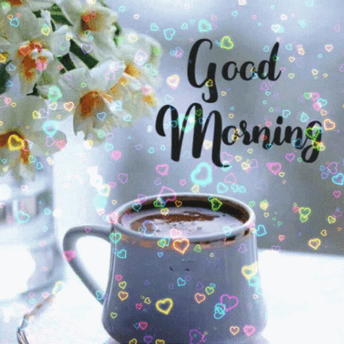 Sweet Good Morning Coffee Bubbles GIF